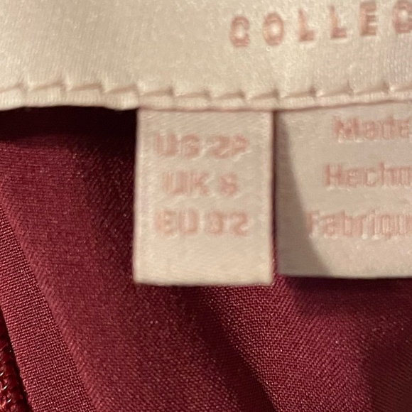 Gal Meets Glam Liza Charmeuse Pink/Burgundy Midi Dress Size 2 Petite‎ - Picture 5 of 9